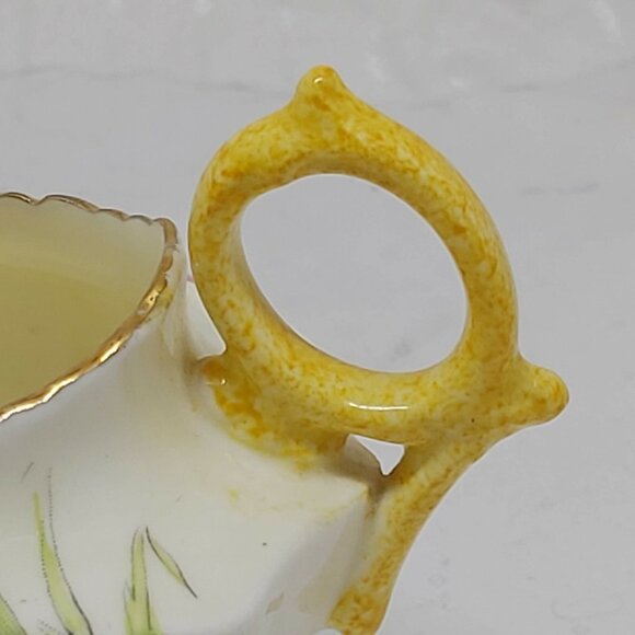 Royal Paragon By Appointment Sugar and Creamer Set-Lily Pads-Pink-Yellow-Weave - Picture 5 of 10